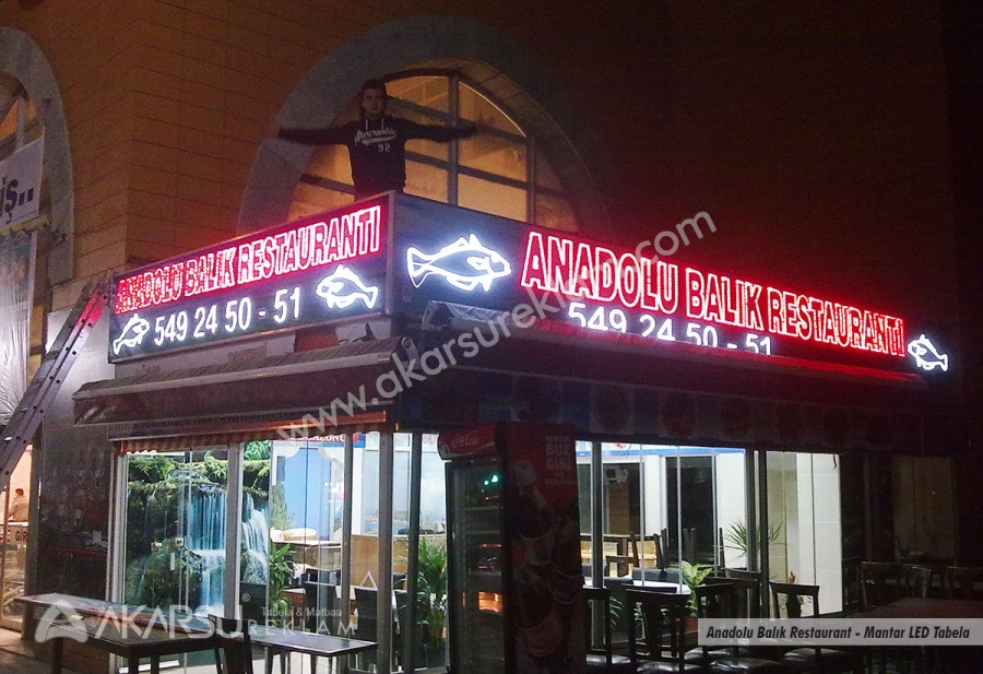 Anadolu Balık Restaurant - Mantar LED Tabela