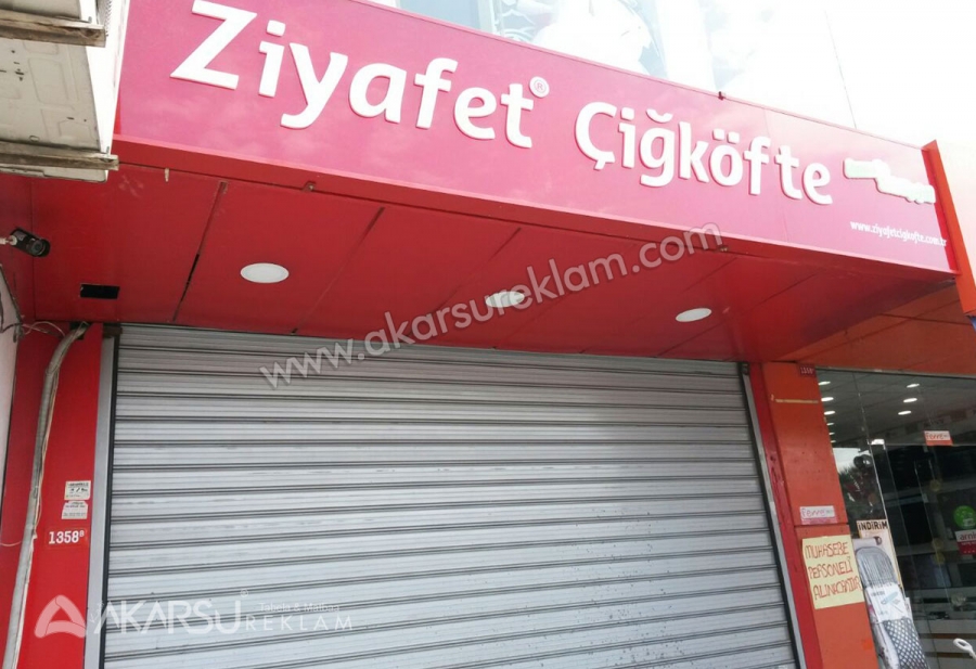 Ziyafet Çiğköfte Şube Tabelası